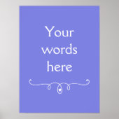 Donker Periwinkel Paars Poster (Voorkant)