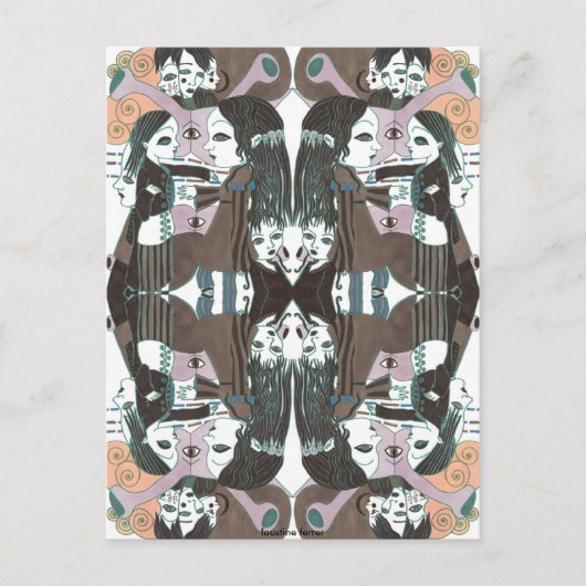 donker psychedelisme slak briefkaart (Voorkant)