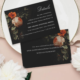 Donker Romantisch Bloemen Schilderij Nederlandse M RSVP Kaartje