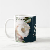 Donker romantisch geschilderde florale initialen c koffiemok (Links)