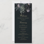 Donker Romantisch Moody Bloemen Peony Wedding Prog (Voorkant)