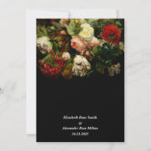 Donker romantische humeurige elegante bloemen brui kaart (Achterkant)