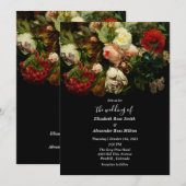 Donker romantische humeurige elegante bloemen brui kaart (Voorkant / Achterkant)