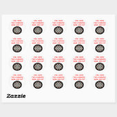 donker ronde sticker (Vel)