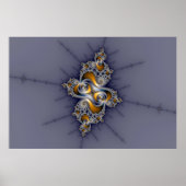 Donker Roos - Mandelbrot Fractal Poster (Voorkant)