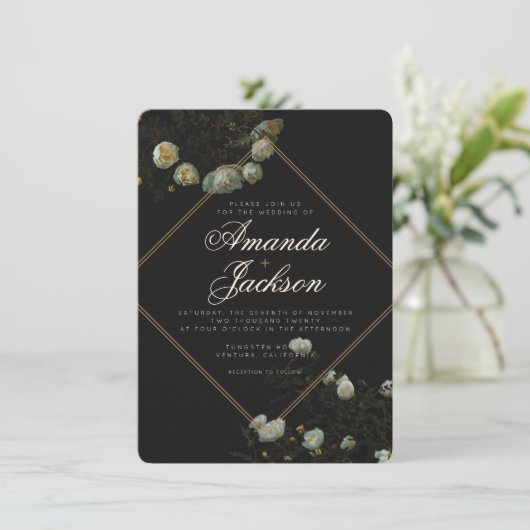 "Donker Roos" — Uitnodiging tot weddenschap met ee (Staand voorkant)