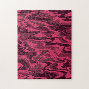 Donker Roze Golfvormig Vloeistofpatroon Legpuzzel