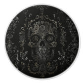 Donker schedelontwerp keramische knop (Voorkant)