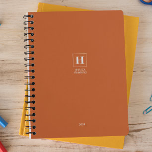 Donker Sinaasappel Classic Monogram Persoonlijk We Planner