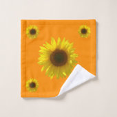 Donker Sinaasappel - Zonnebloem Bad Handdoek (Wasdoekje)