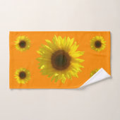 Donker Sinaasappel - Zonnebloem Bad Handdoek (Handdoek)