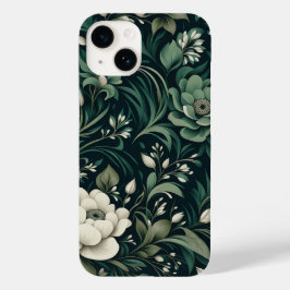 Donker smaragdgroene bloem Case-Mate iPhone 14 hoesje