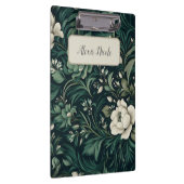 Donker smaragdgroene bloem klembord (Rechts)