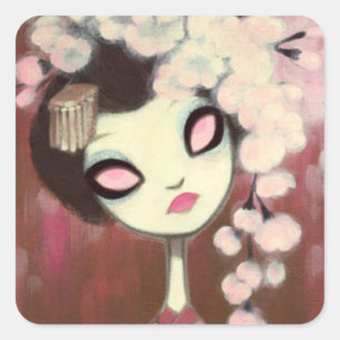 Donker sprookje karakter 13 vierkante sticker