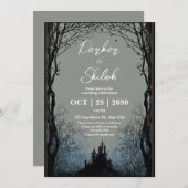 Donker Sprookjesbos bruiloft uitnodiging (Voorkant / Achterkant)