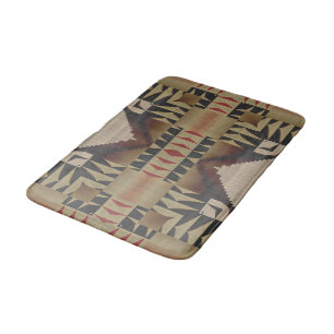 Donker Tan Taupe Bruin Rood Zwart Tribal Art Badmat