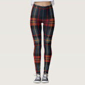 Donker tartanpatroon leggings (Voorkant)