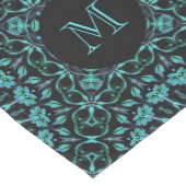 Donker Teal Mandala Monogram Medium Tafelloper (Hoek)