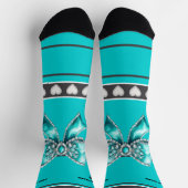 Donker Turquoise Boog - Naambordje Soks Sokken (Top)
