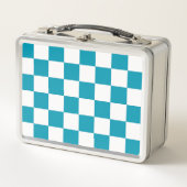 Donker turquoise geruit (Voorkant)