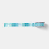 Donker turquoise geruit lint (Voorkant)