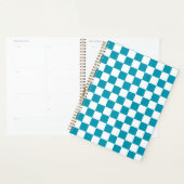 Donker turquoise geruit planner (Display)