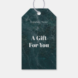 Donker turquoise oceaanthema cadeaulabel