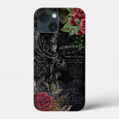 Donker Victoriaans Frans Roos Ephemera Case-Mate iPhone Case (Achterkant)