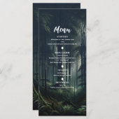 Donker Woud bij Twilight Bruiloft Verjaardag Menu (Voorkant / Achterkant)