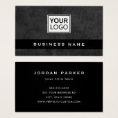 Donkerbeton, aangepast logo visitekaartje (Voorkant /achterkant)