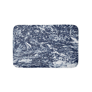 Donkerblauw Abstract patroon Badmat