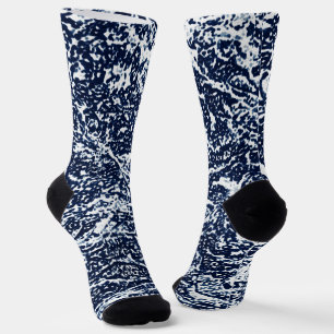 Donkerblauw Abstract patroon Sokken
