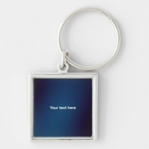 Donkerblauw abstract patroon Voeg tekst toe Sleutelhanger