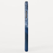 Donkerblauw agaat geode monogram Case-Mate iPhone case (Achterkant/rechts)