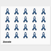 Donkerblauw Awareness Lint Ronde Sticker (Vel)