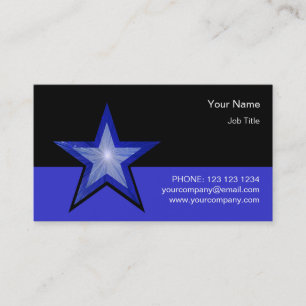 Donkerblauw blauw Star-visitekaartje zwart Visitekaartje