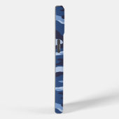 Donkerblauw camouflagepatroon Case-Mate iPhone case (Achterkant / Rechts)