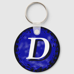 Donkerblauw D Sleutelhanger