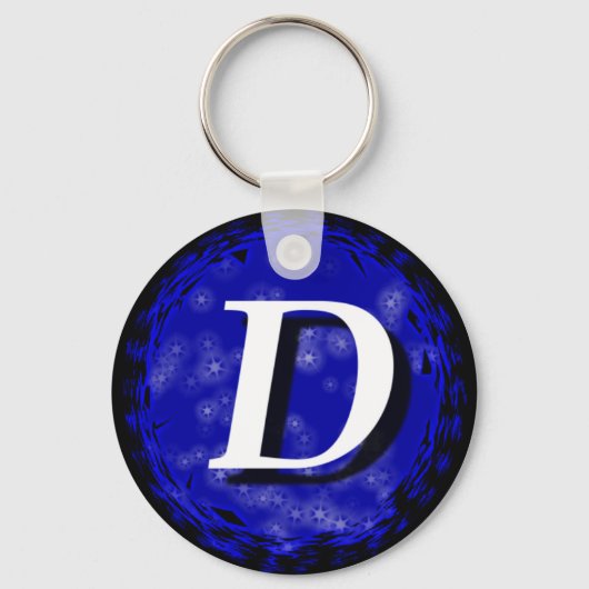Donkerblauw D Sleutelhanger (Voorkant)