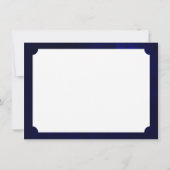 Donkerblauw en goudgele rozenweddenschap bedankkaart (Achterkant)