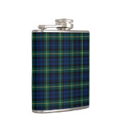 Donkerblauw en Groen Gordon Clan Schots Plaid Heupfles (Rechts)