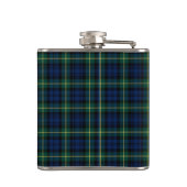 Donkerblauw en Groen Gordon Clan Schots Plaid Heupfles (Achterkant)