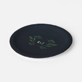 Donkerblauw en groen lederen groen ritueel papieren bordje (Gekanteld)