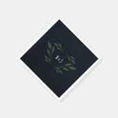 Donkerblauw en groen lederen groen ritueel servet (Hoek)