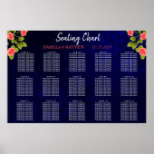 Donkerblauw en koraal Roos - Verloopkaart Poster (Voorkant)