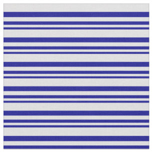 Donkerblauw en lavender lijnen/stripes patroon stof