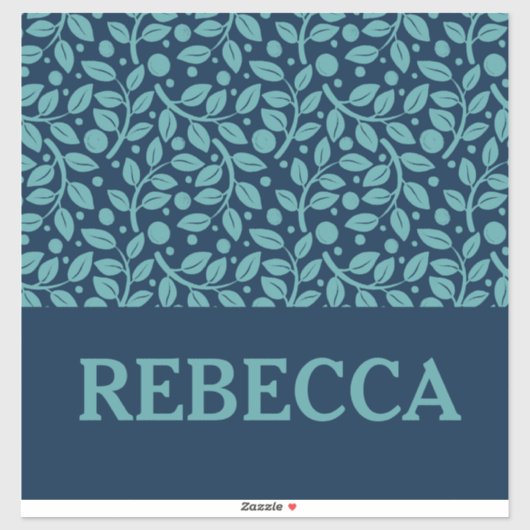 Donkerblauw en lichte blauw lederpatroon sticker (Vel)