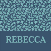 Donkerblauw en lichte blauw lederpatroon sticker (Voorkant)