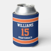 Donkerblauw en Oranje Blikjeskoeler (Blikje Voorkant)