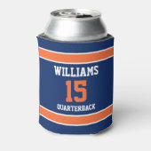 Donkerblauw en Oranje Blikjeskoeler (Blikje Achterkant)